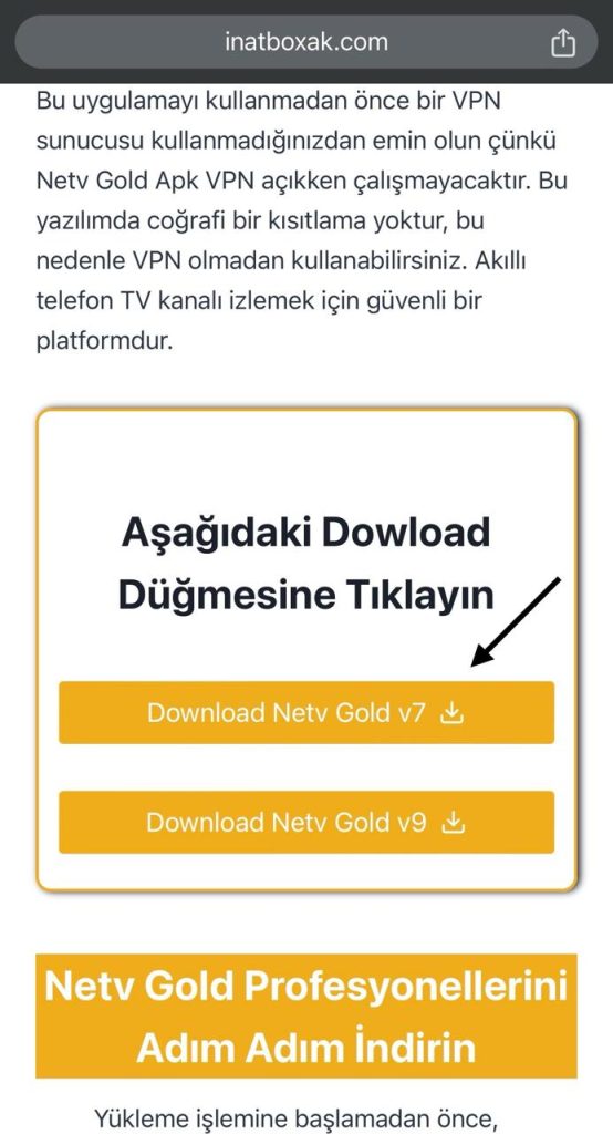 Netv Gold Apk Click Button